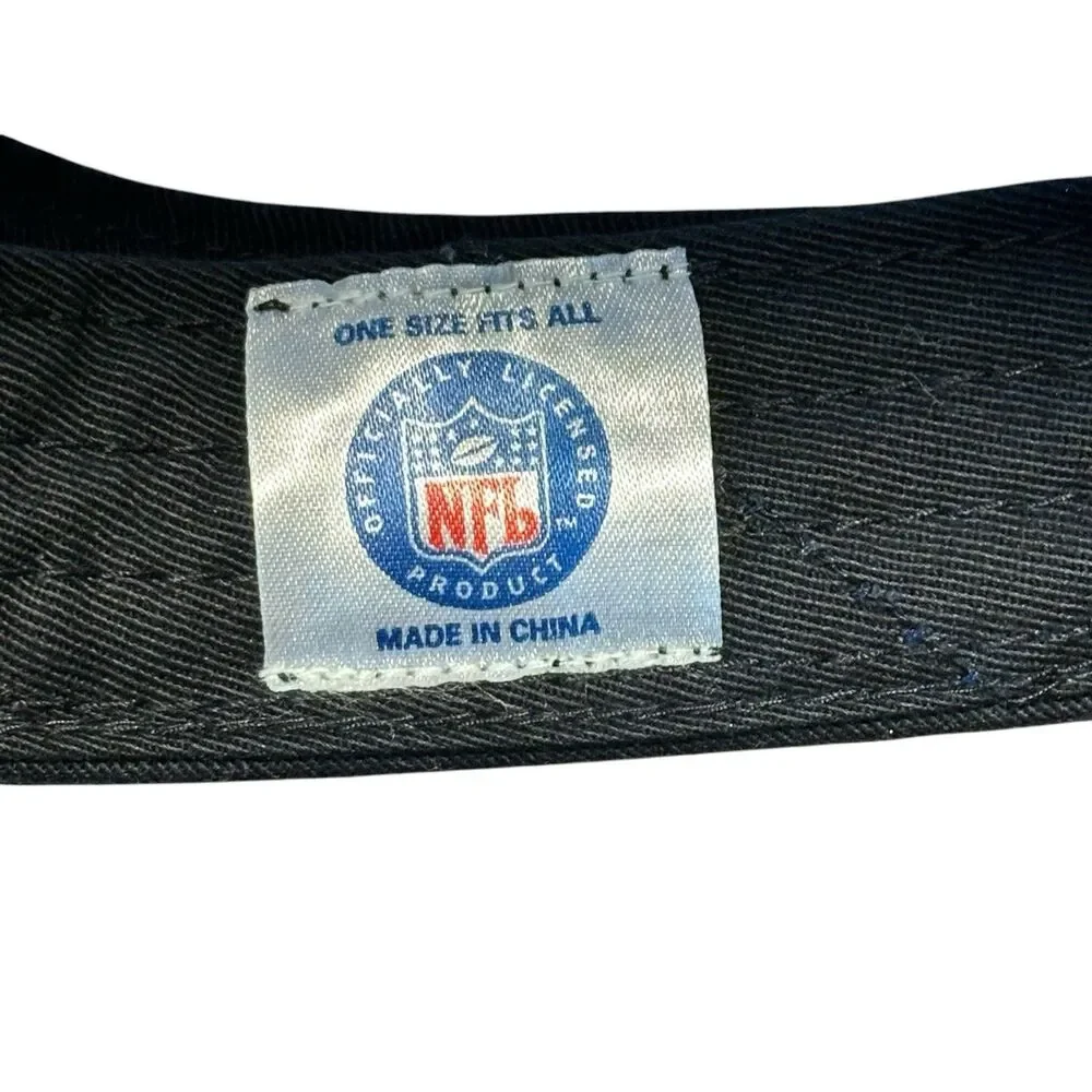 NFL Logo Athletic Unisex Pittsburgh Steelers Black Visor Hat One Size Hook Loop